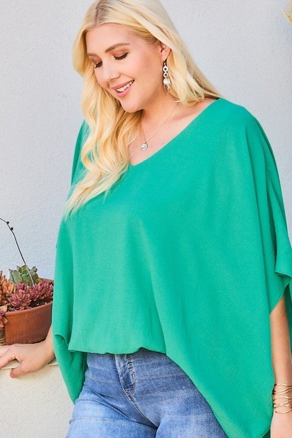 v-neck plus size top