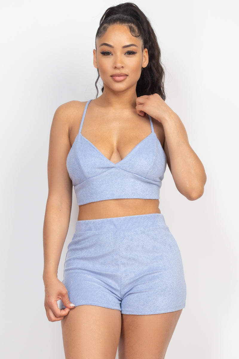 top & mini shorts set