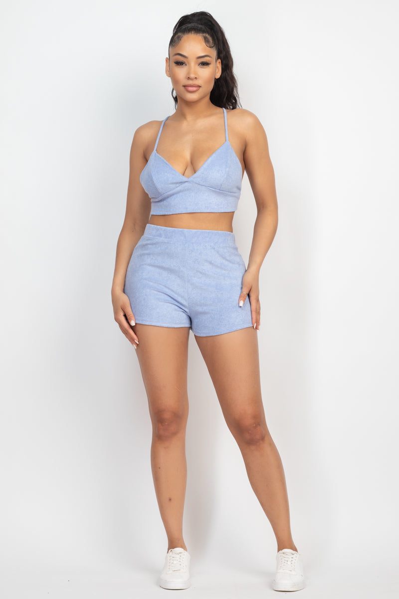 top & mini shorts set