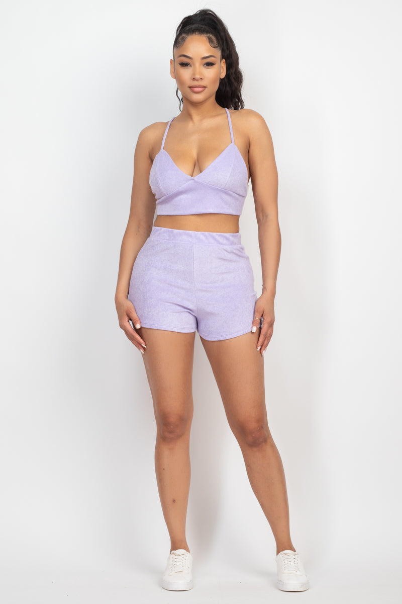 top & mini shorts set