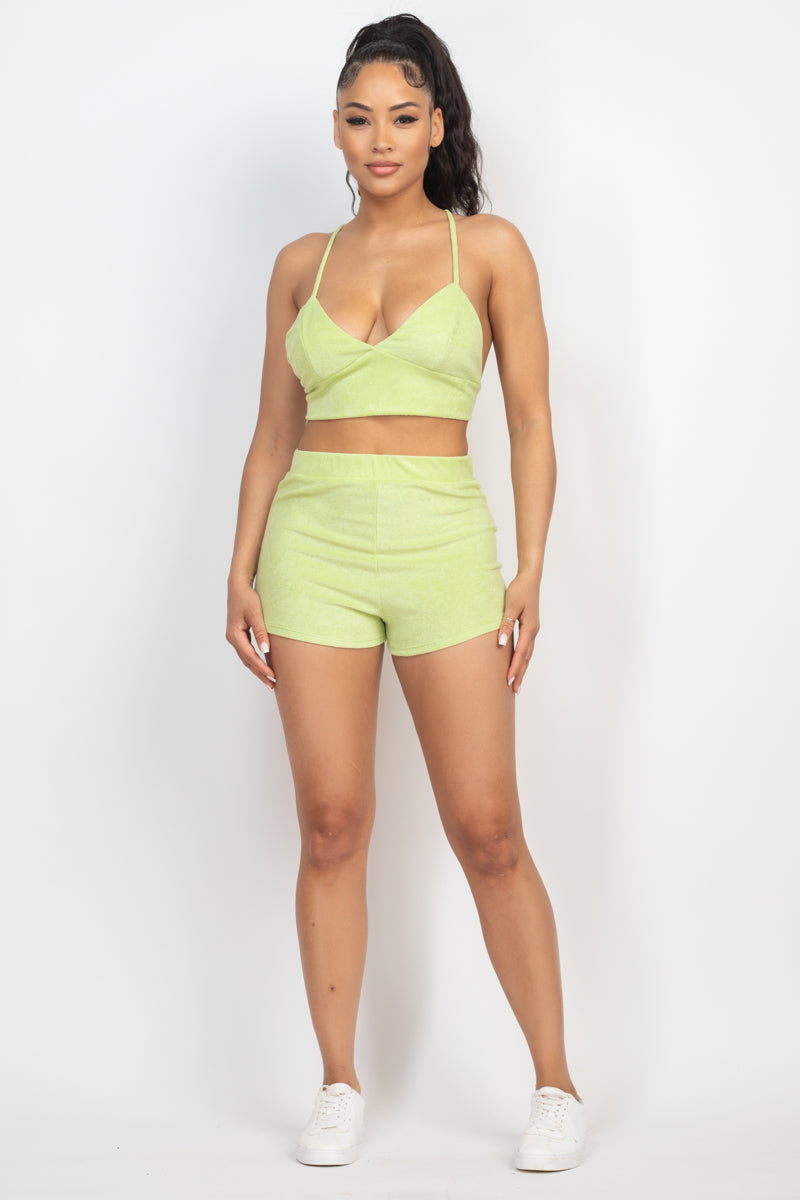 top & mini shorts set