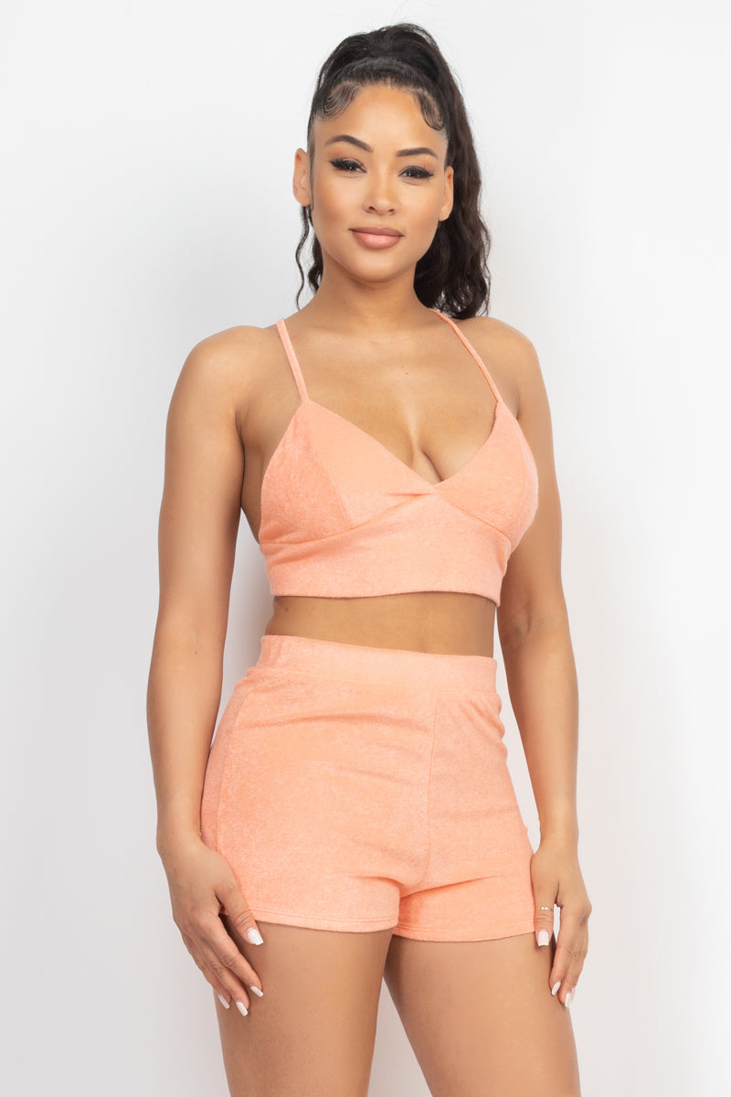 top & mini shorts set