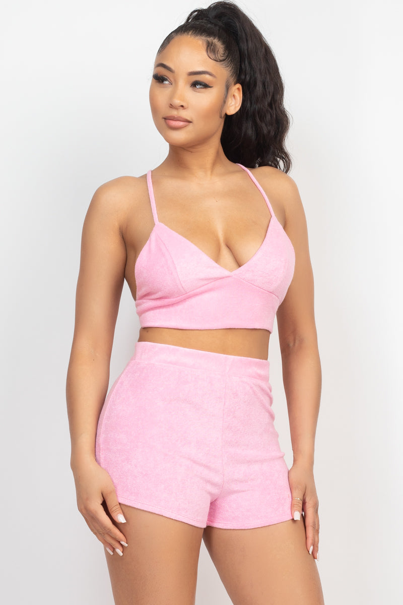 top & mini shorts set