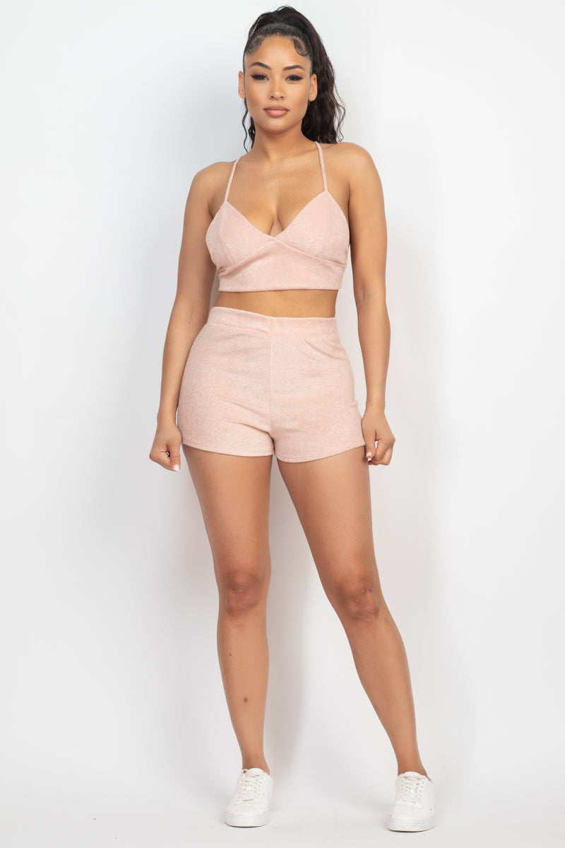 top & mini shorts set