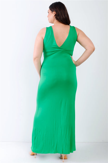 V-Neck Sleeveless Maxi Dress