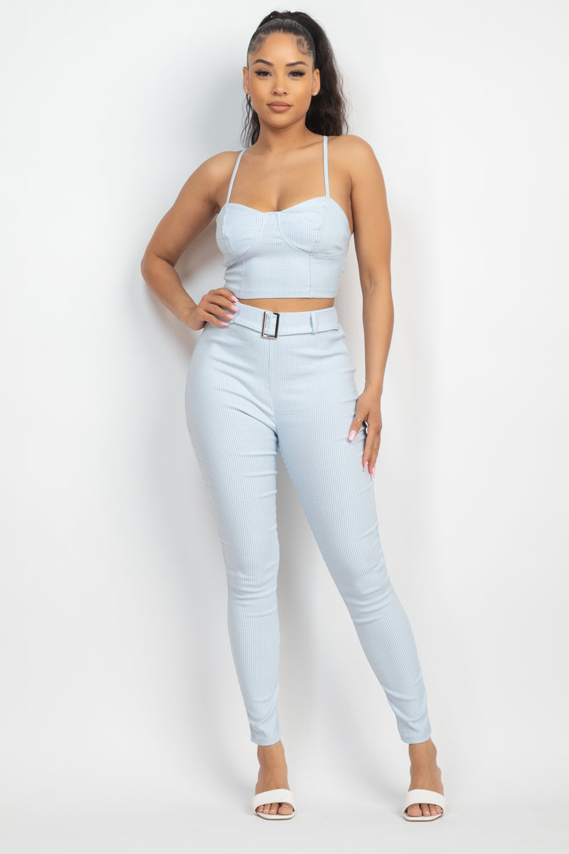 cami crop top & pants set