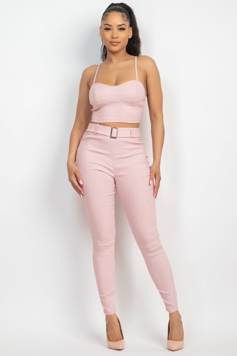 cami crop top & pants set