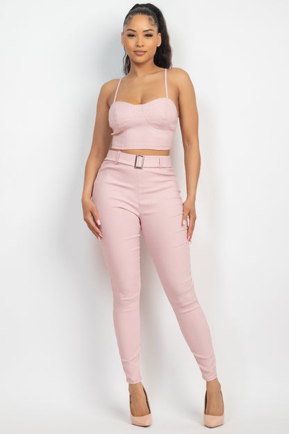 Cami Crop Top & Pants Set