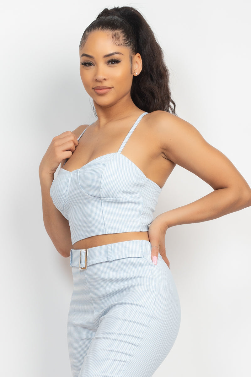 cami crop top & pants set