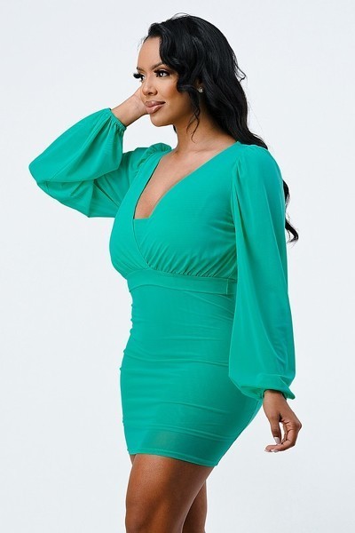 v-neck body dress