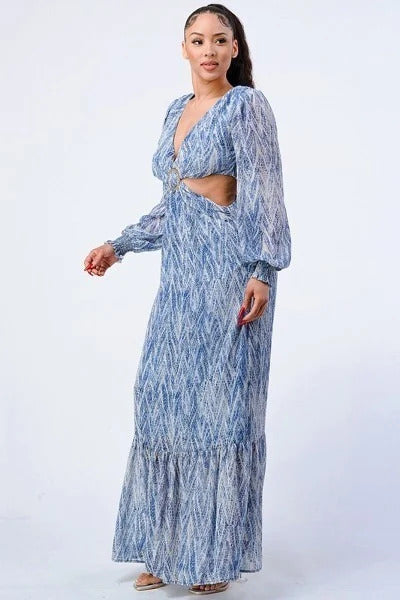 ruffled maxi dress