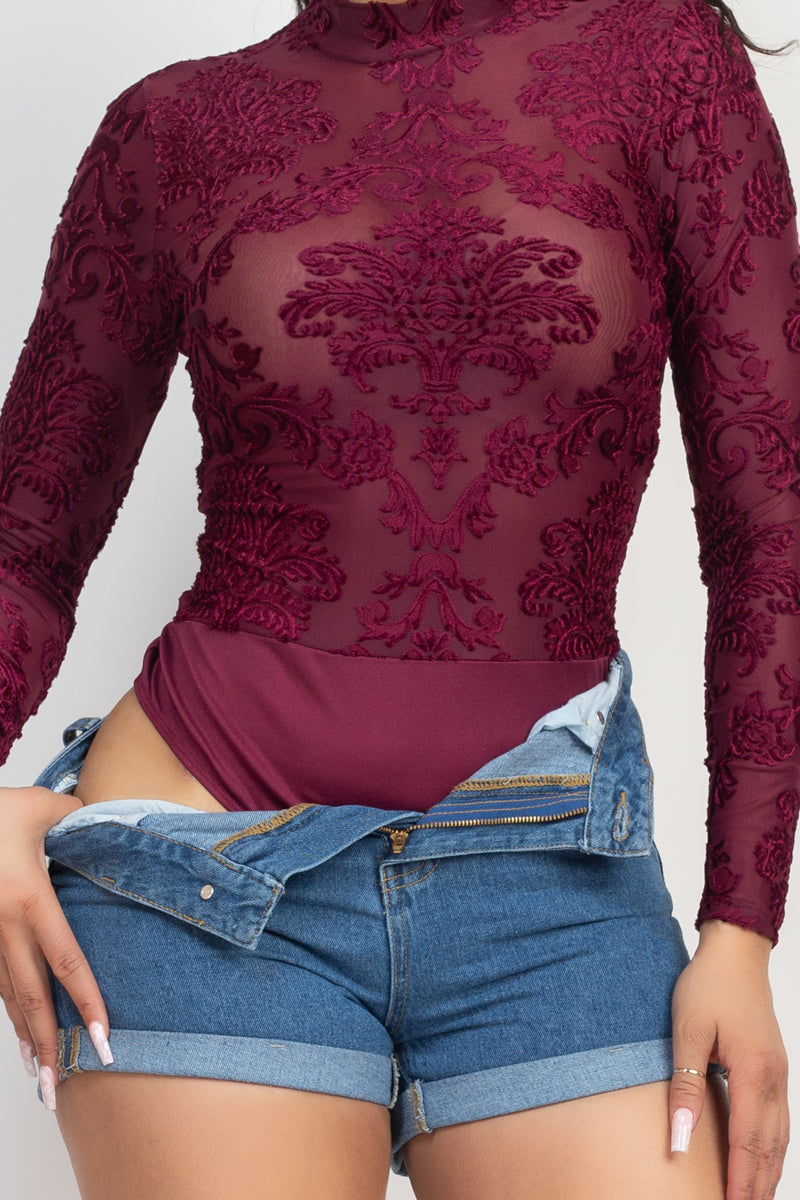 embroidered bodysuit