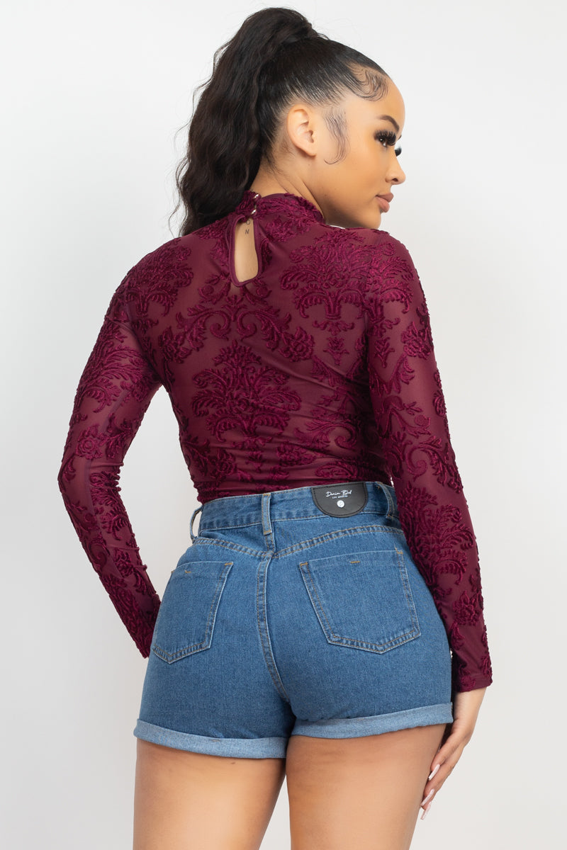 embroidered bodysuit