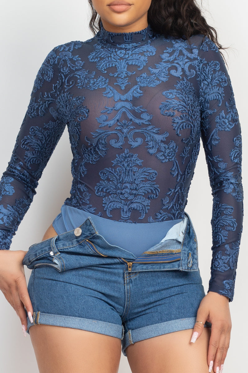 embroidered bodysuit