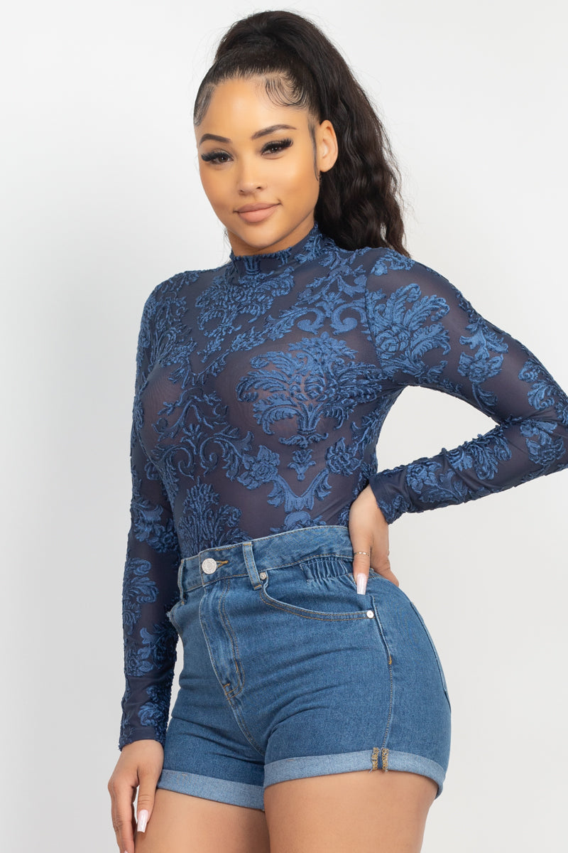 embroidered bodysuit