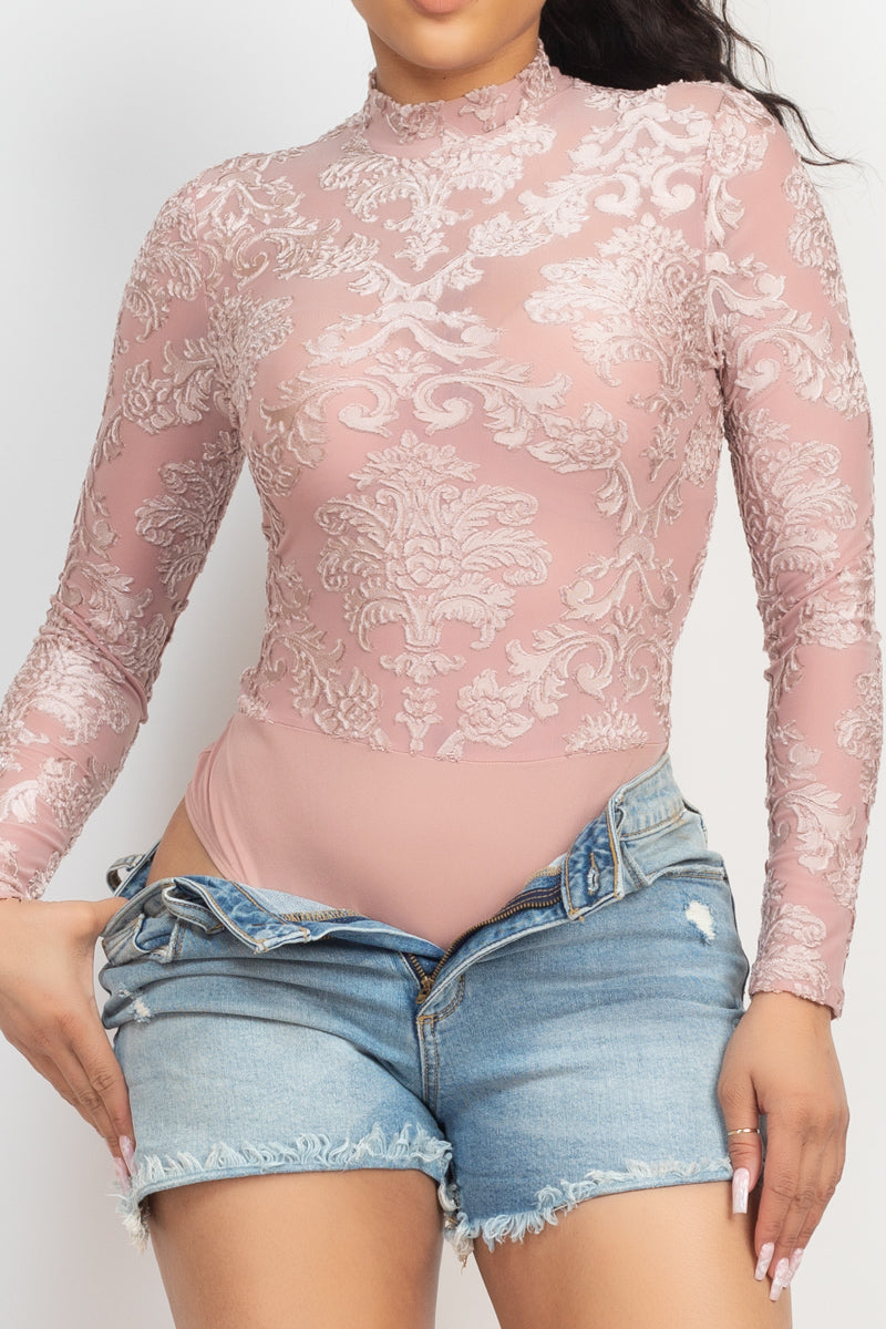 embroidered bodysuit