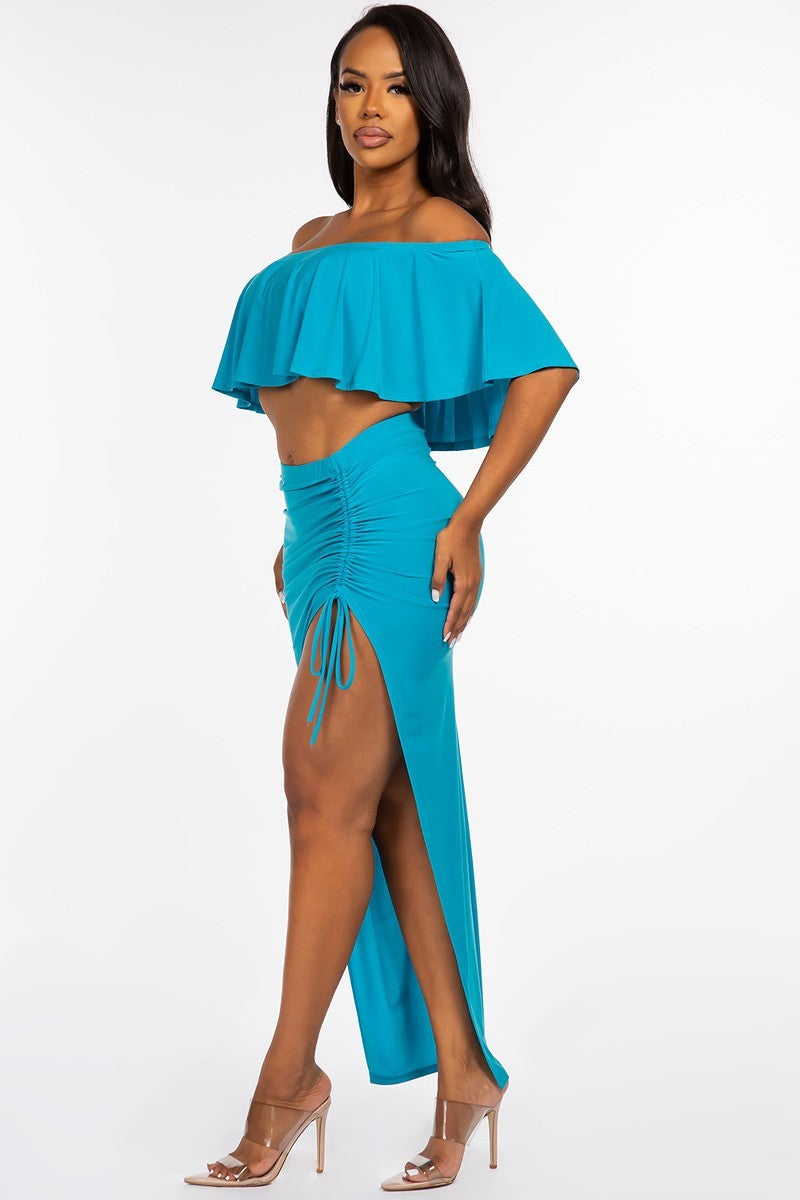 off the shoulder two piece set