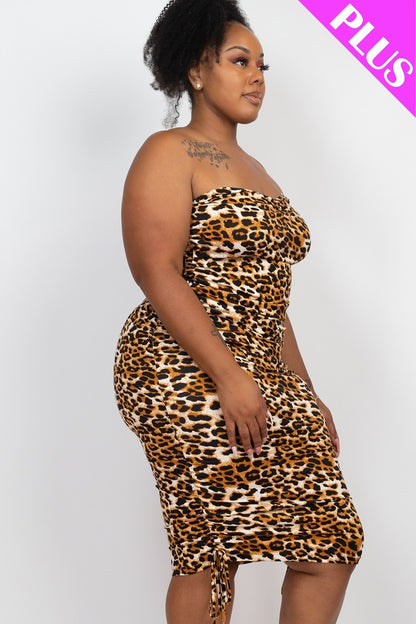 Leopard Print Tube Dress