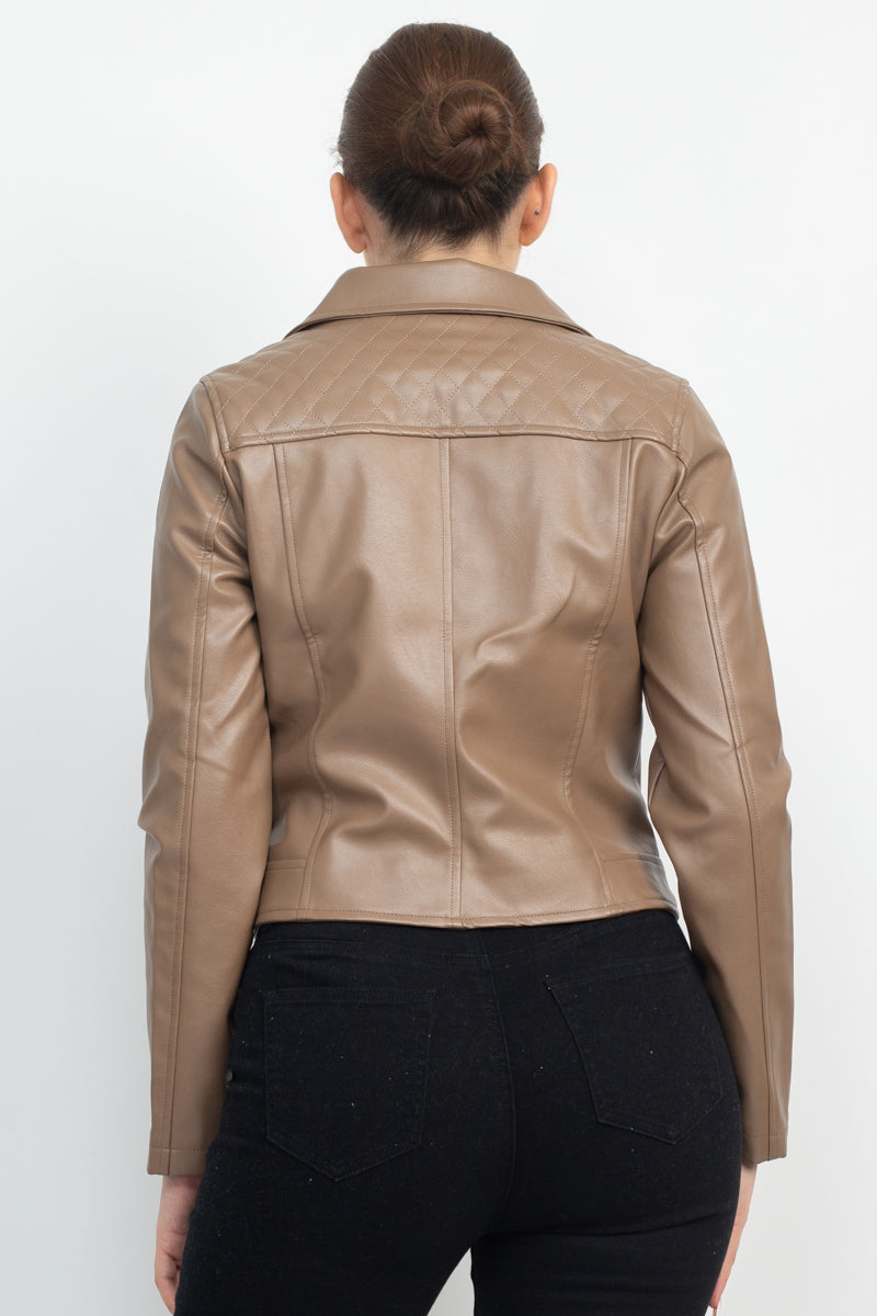 zippered lapel jacket