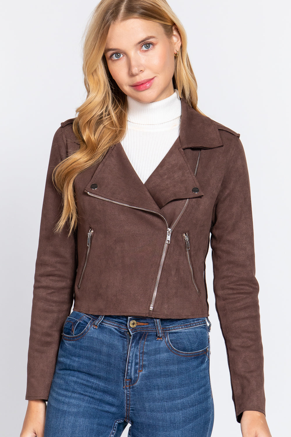 faux suede jacket