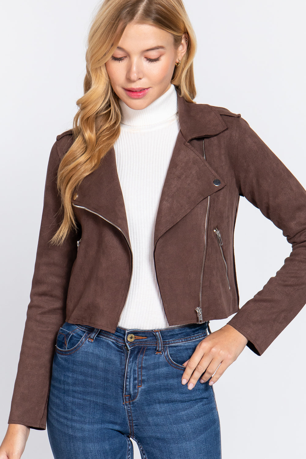 faux suede jacket