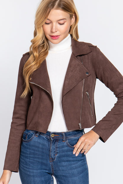 Faux Suede Jacket