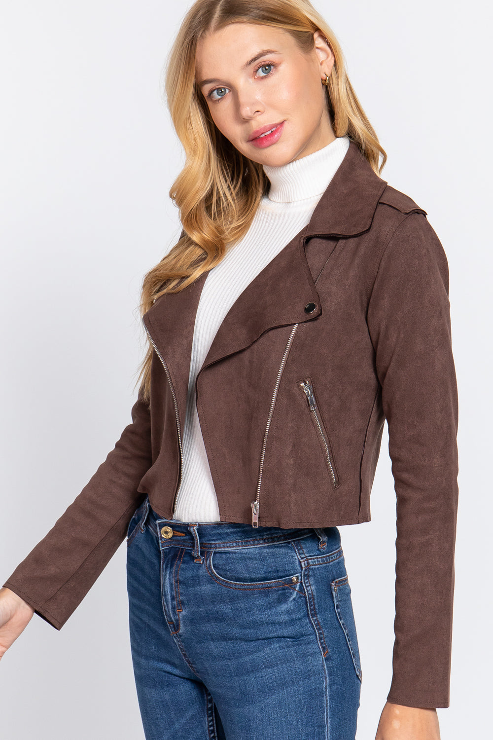 faux suede jacket