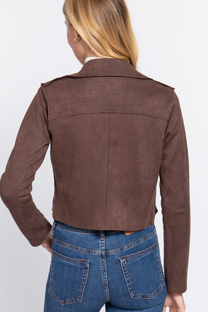 Faux Suede Jacket