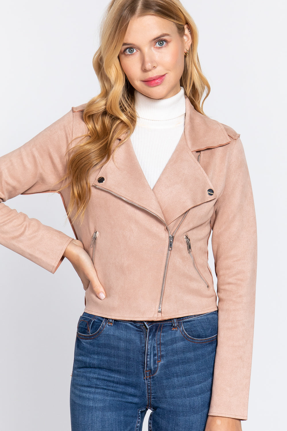 faux suede jacket