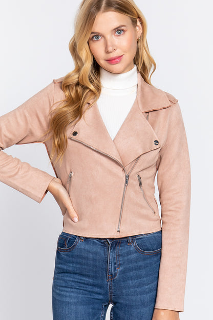 Faux Suede Jacket