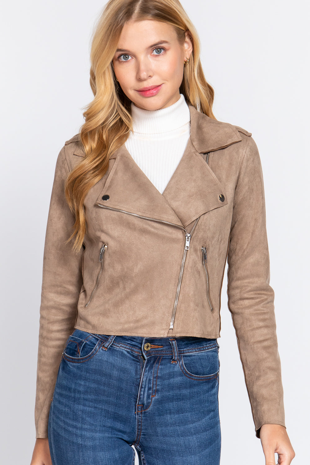 faux suede jacket