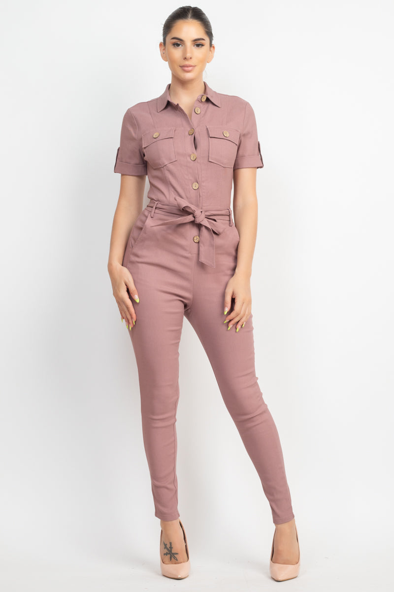 waist-tie jumpsuit