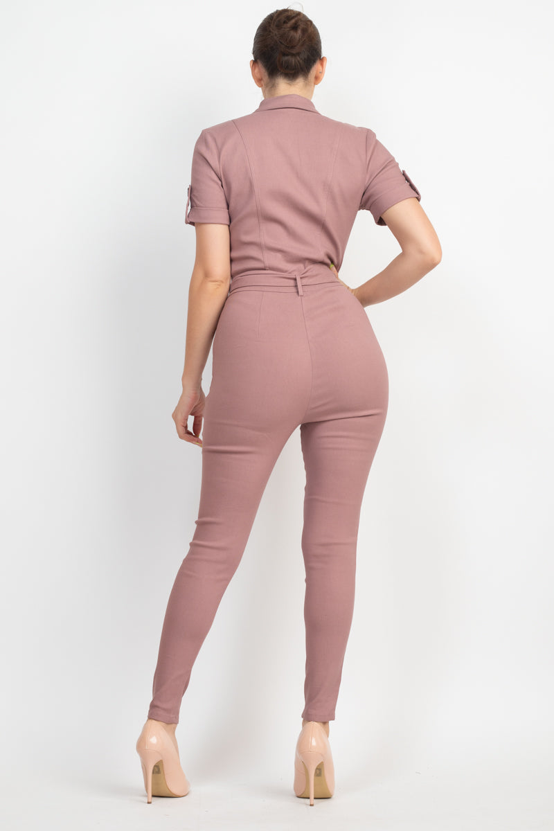 waist-tie jumpsuit