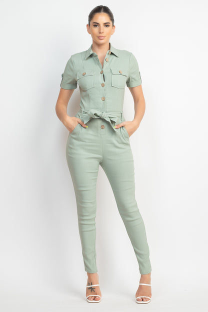 Waist-Tie Jumpsuit