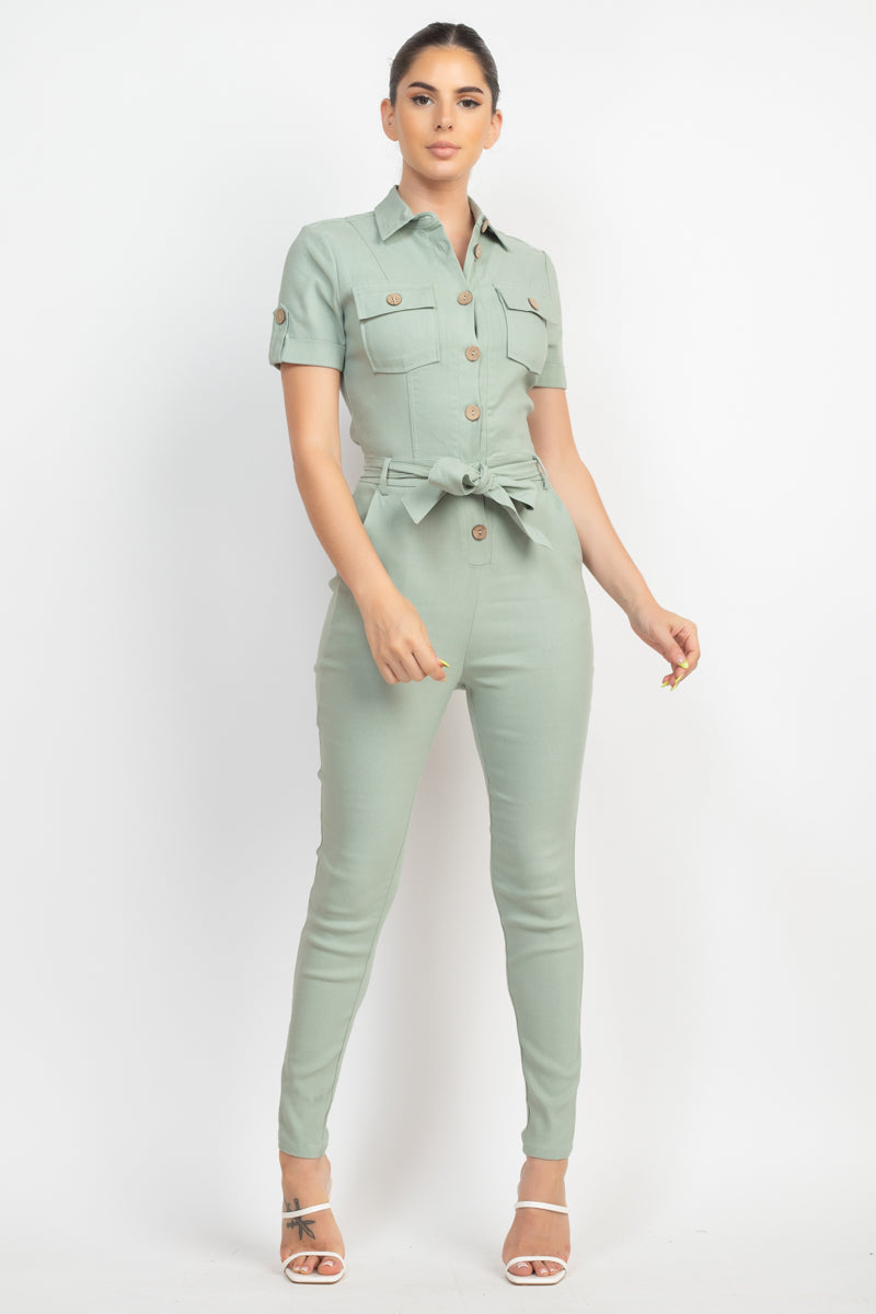 waist-tie jumpsuit