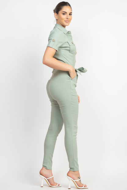 Waist-Tie Jumpsuit