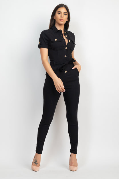 Waist-Tie Jumpsuit