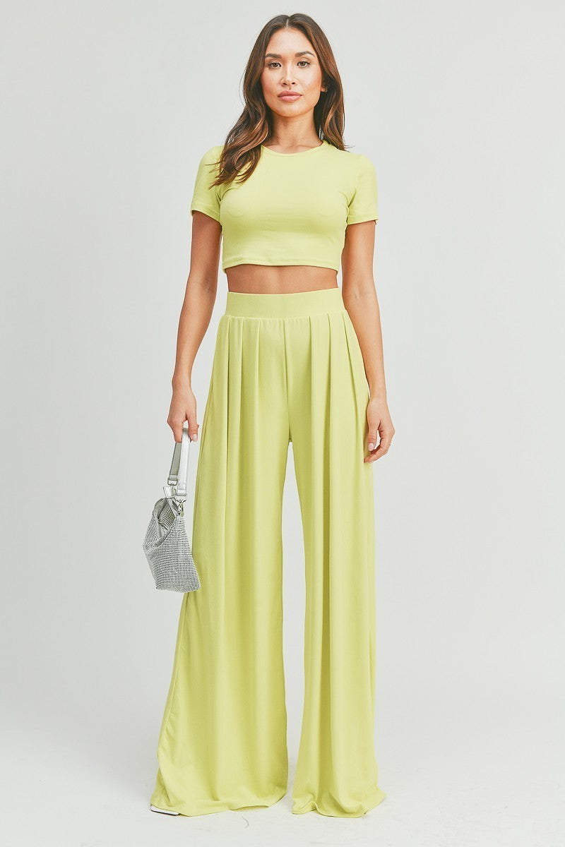 crop top & palazzo pants set