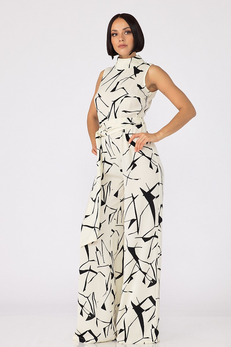 print woven jumpsuit