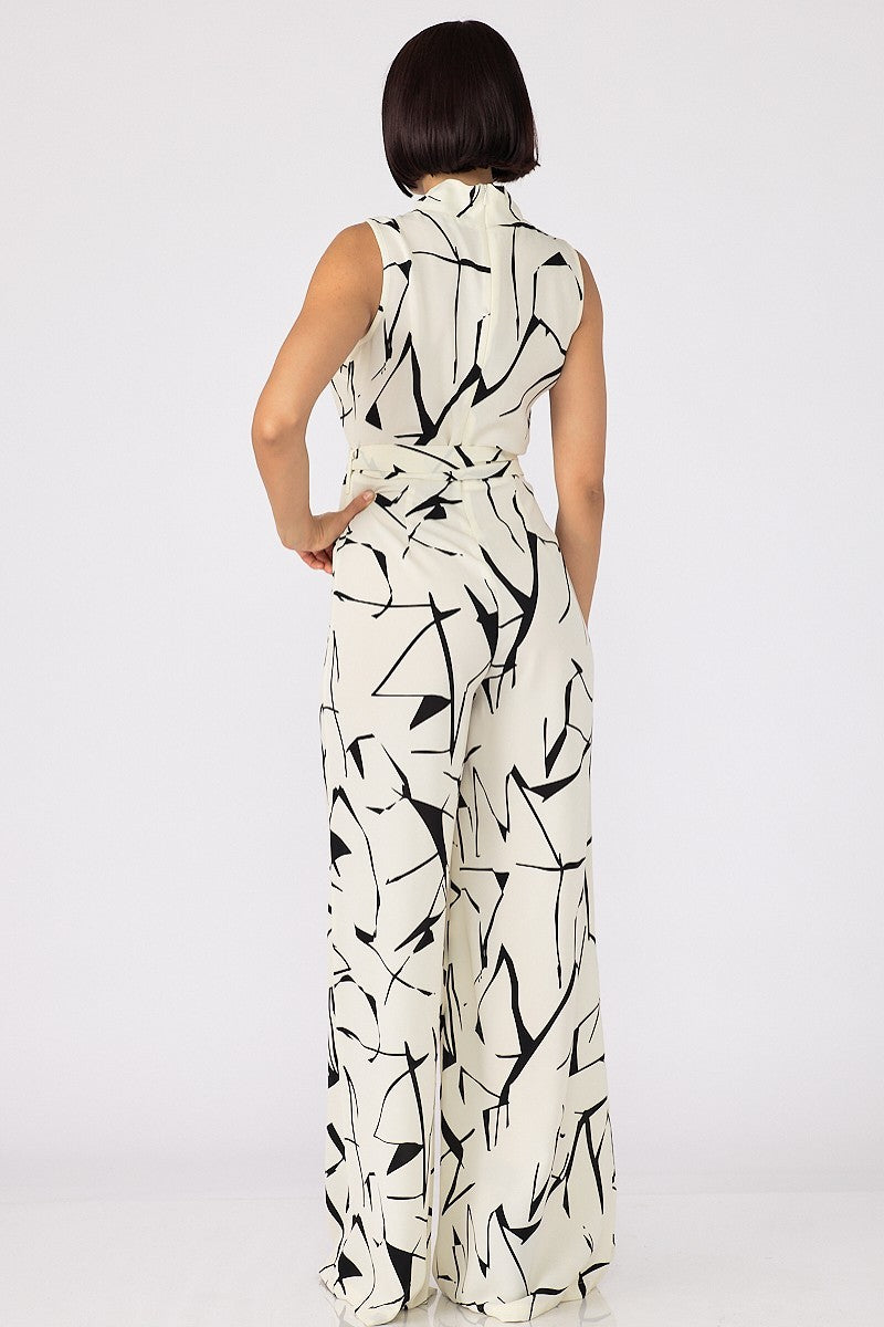 print woven jumpsuit