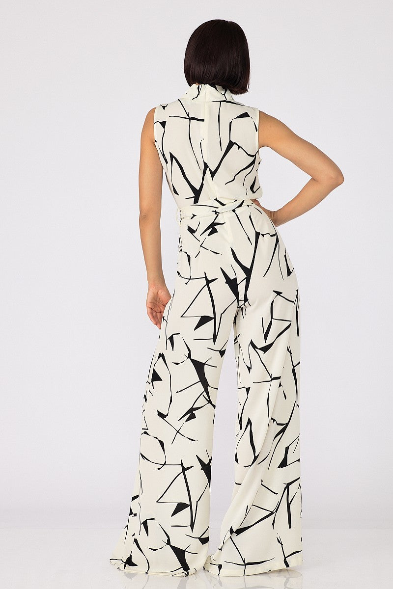 print woven jumpsuit