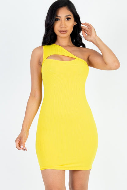 Shoulder Cutout Mini Dress