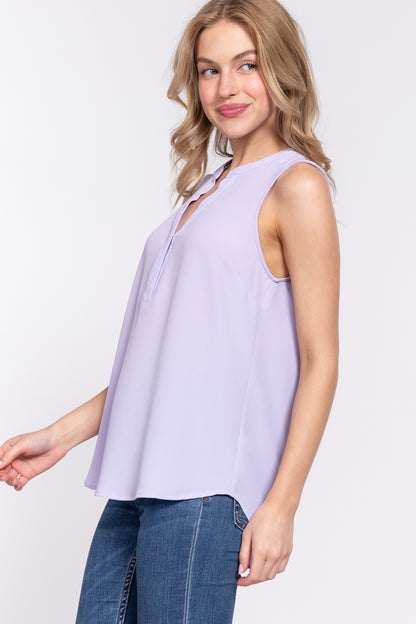 Sleeveless Woven Top