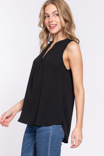 Sleeveless Woven Top