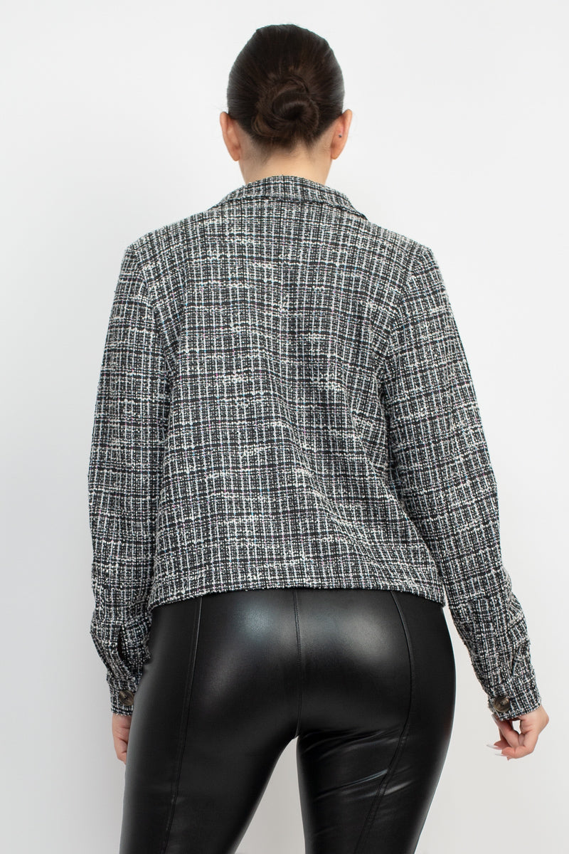 plaid tweed jacket