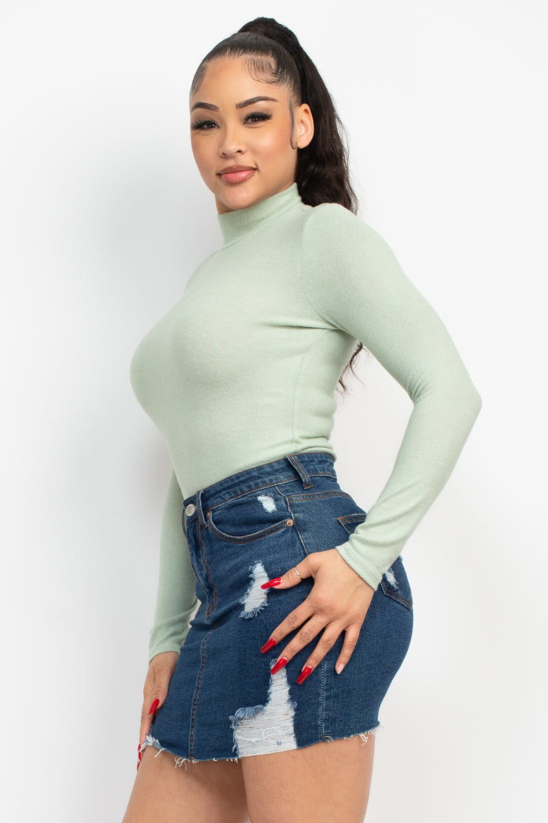 mock neck top