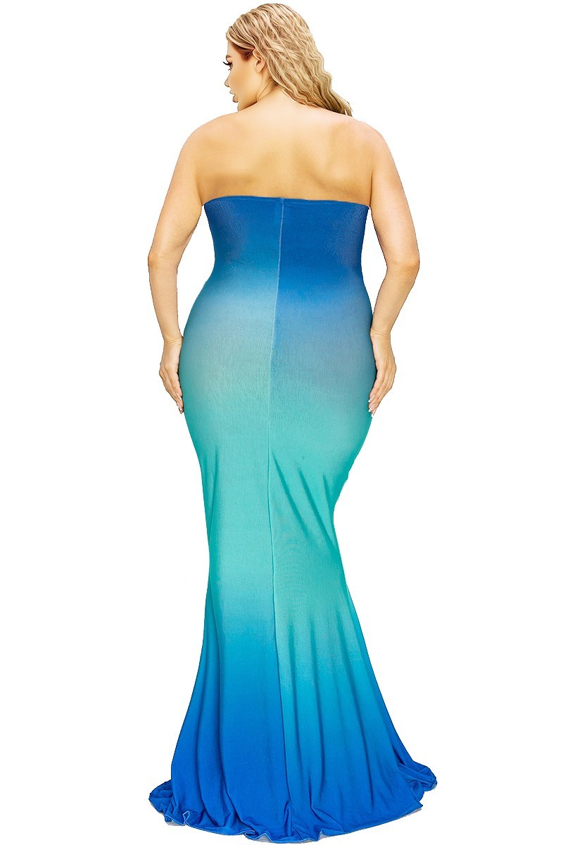 gradient tube maxi dress