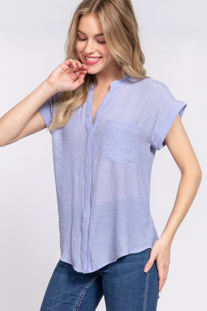 Button Down Woven Top