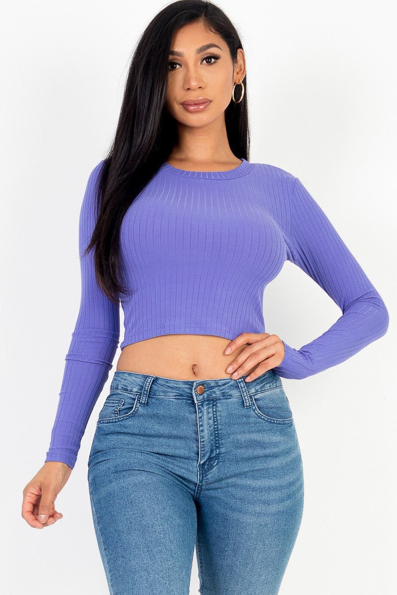 long sleeve crop top