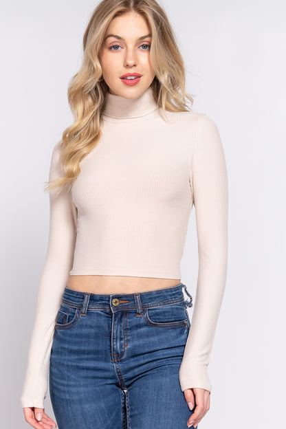 Turtle Neck Crop Top